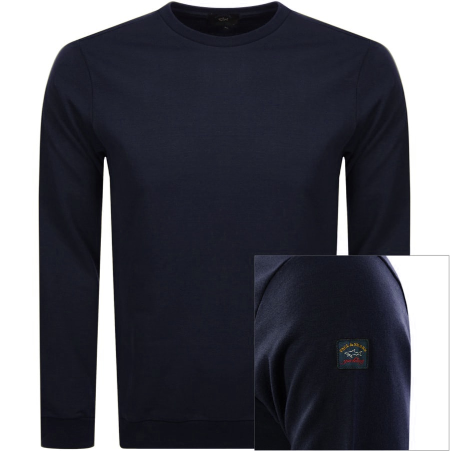 Alternative Image for ProductPaul And Shark Crew Neck Sweatshirt Navy1